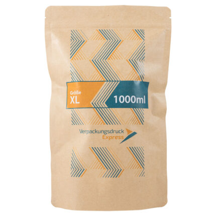 Standbodenbeutel braunes Kraftpapier 1000ml