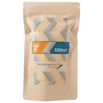 Standbodenbeutel braunes Kraftpapier 500ml