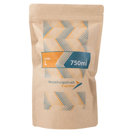 Standbodenbeutel braunes Kraftpapier 750ml