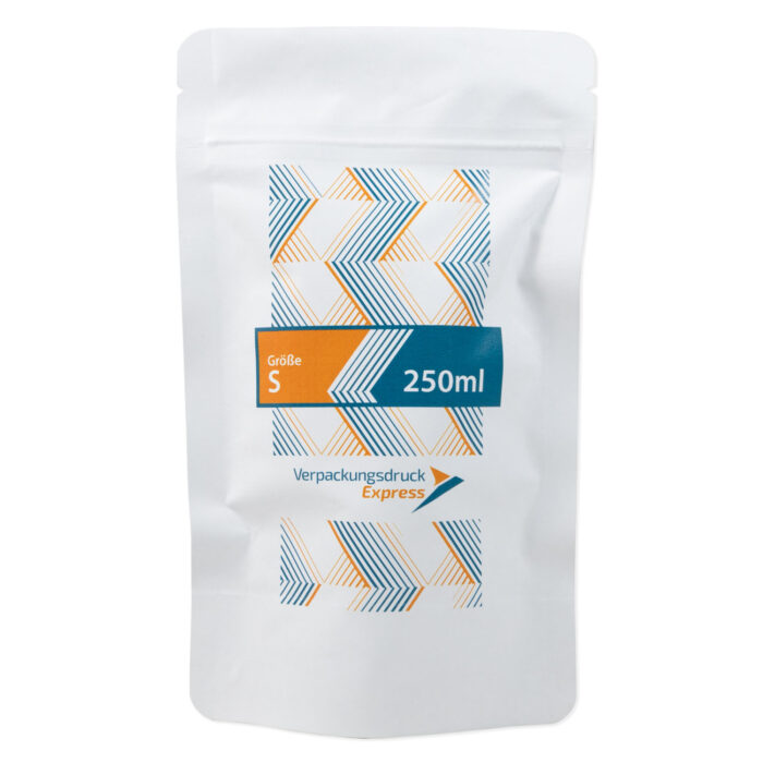 Standbodenbeutel weißes Kraftpapier 250ml