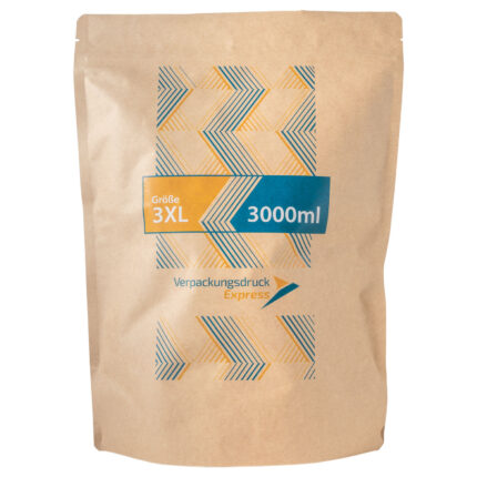 Standbodenbeutel braunes Kraftpapier 3000ml
