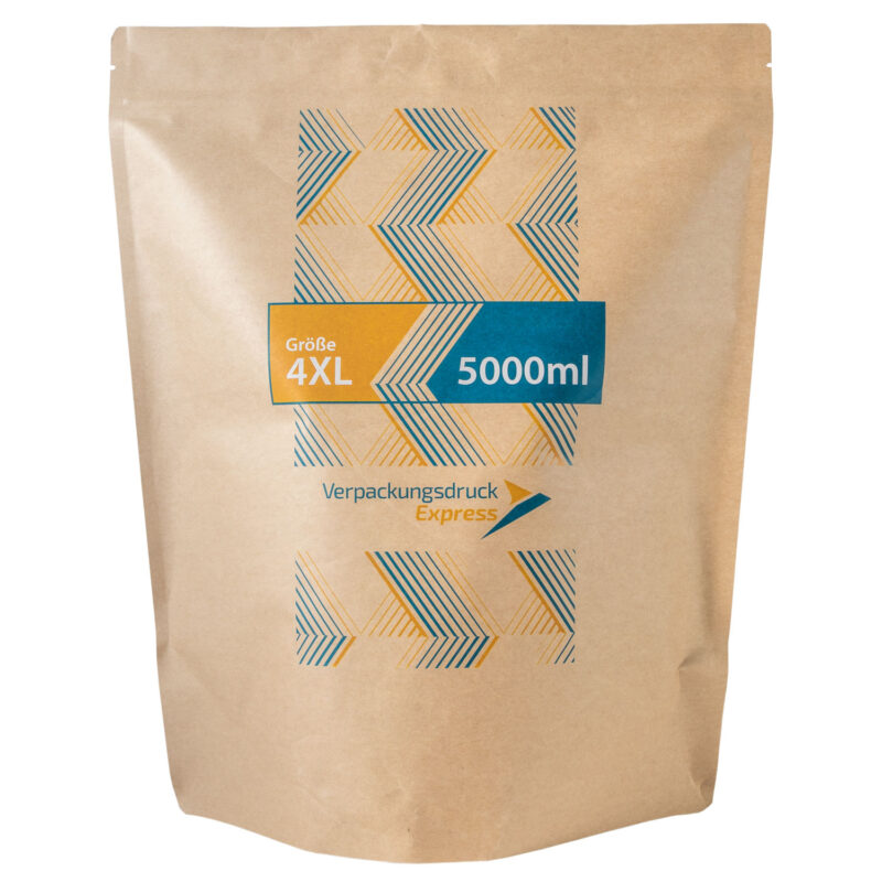 Standbodenbeutel braunes Kraftpapier 5000ml