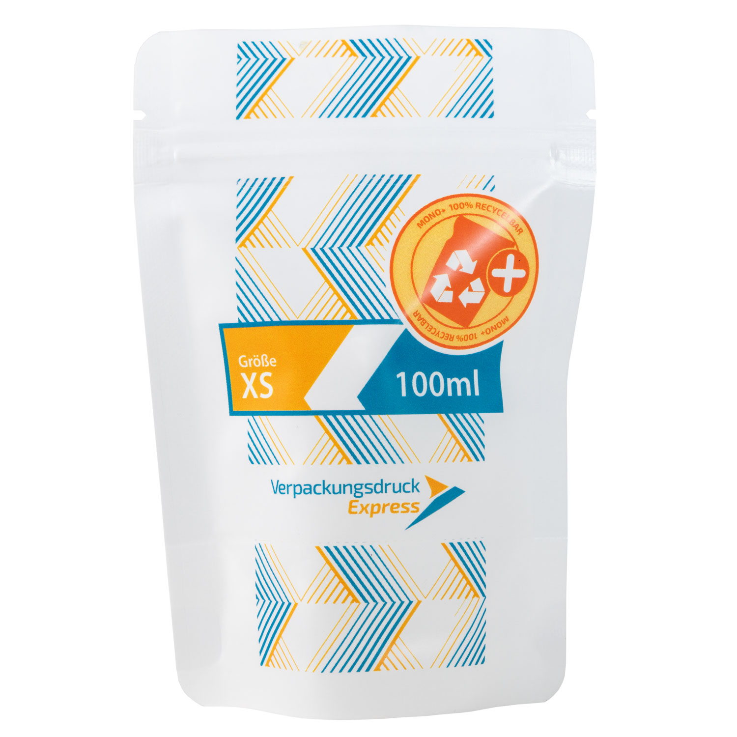 Produktfoto_Standbodenbeutel_Monofolie_weiss_100ml Standbodenbeutel PE-Monofolie 100ml – Bild 1