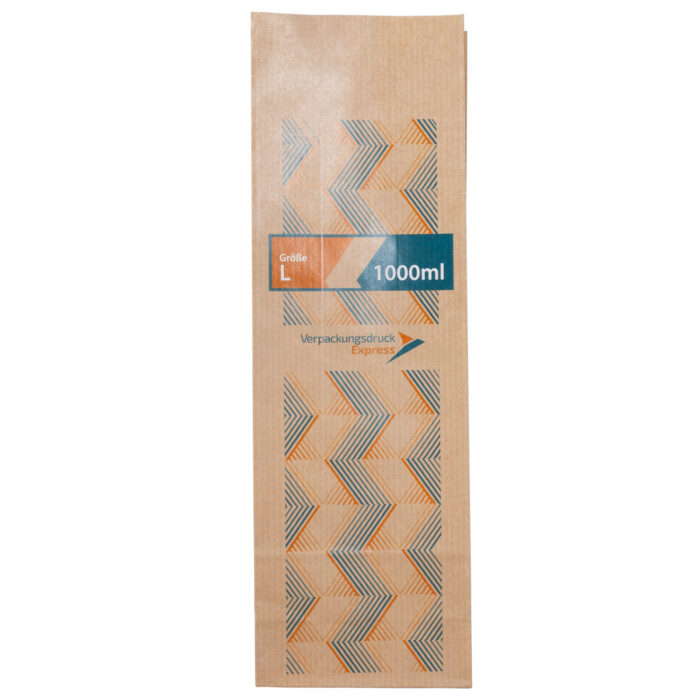 Blockbodenbeutel braunes Natron-Kraftpapier 1000ml – Bild 1